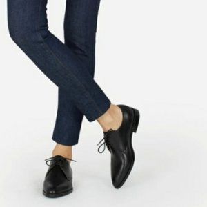 Everlane Modern Oxford Black Leather Lace Up Shoes